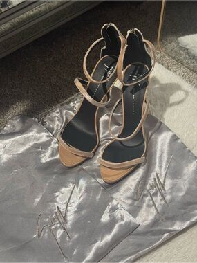 Giuseppe Zanotti Nude Beige Strappy High Heel Sandals